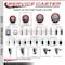Service Caster 3.5'' Red Poly Swivel 1-3/4'' Expanding Stem Caster with Brake SCC-EX20S3514-PPUB-RED-TLB-134 - alternate 3